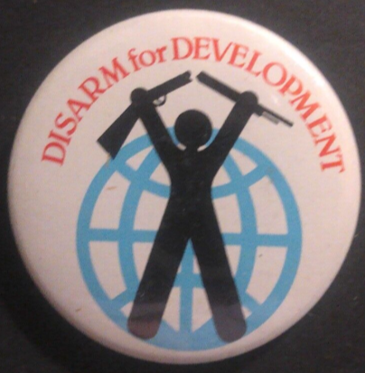 Rusted 1982 CND Badge