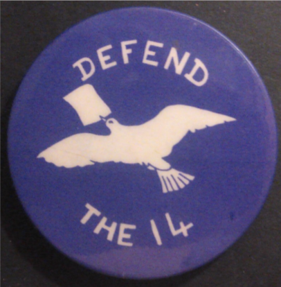 Rusted 1982 CND Badge