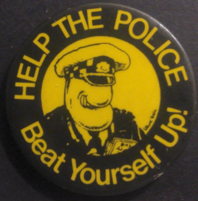 Rusted 1982 CND Badge