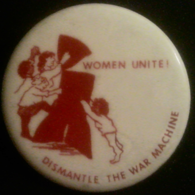 Rusted 1982 CND Badge