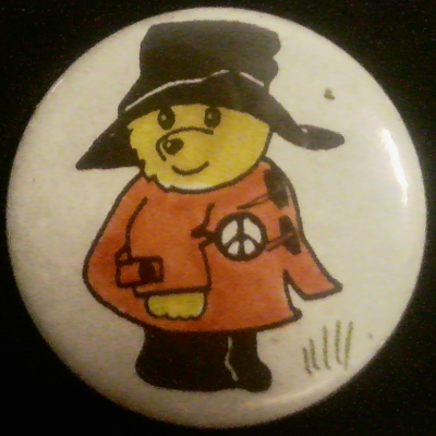 Rusted 1982 CND Badge