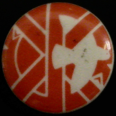 Rusted 1982 CND Badge