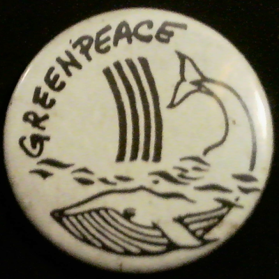 Rusted 1982 CND Badge