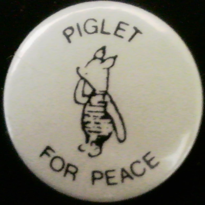 Rusted 1982 CND Badge