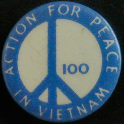Rusted 1982 CND Badge