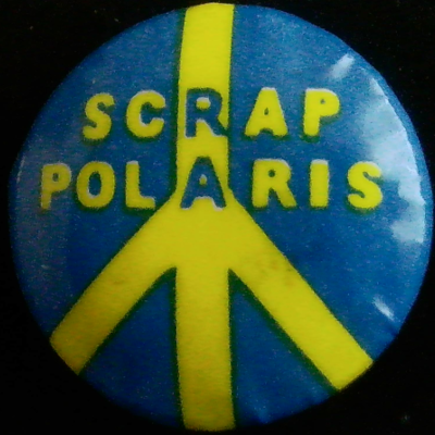 Rusted 1982 CND Badge