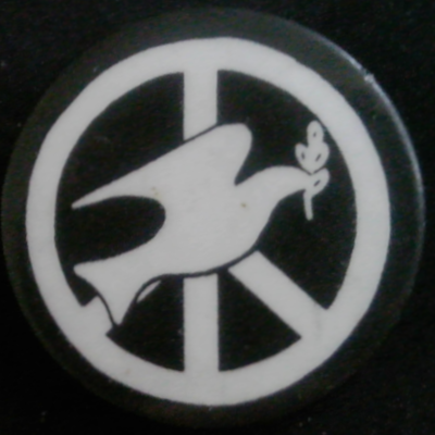 Rusted 1982 CND Badge