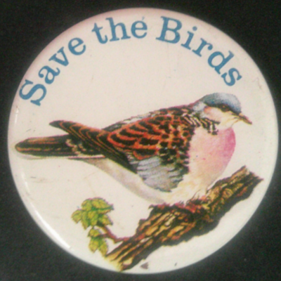 Rusted 1982 CND Badge