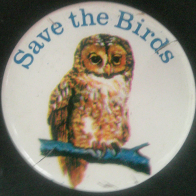 Rusted 1982 CND Badge