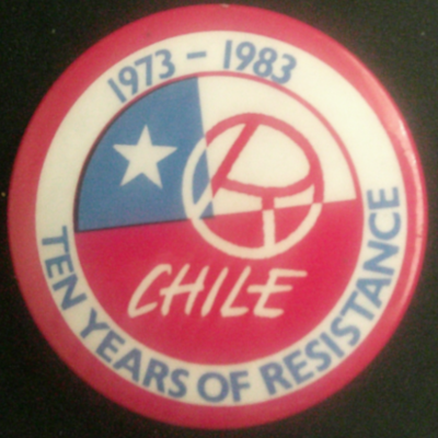 Rusted 1982 CND Badge