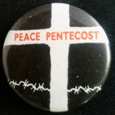 Rusted 1982 CND Badge