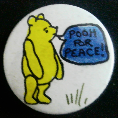 Rusted 1982 CND Badge