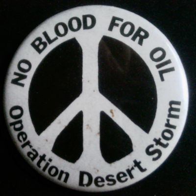 Rusted 1982 CND Badge