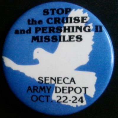 Rusted 1982 CND Badge