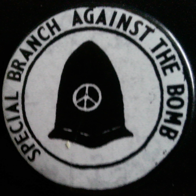 Rusted 1982 CND Badge