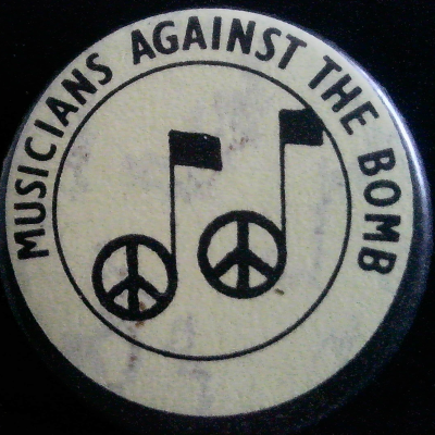 Rusted 1982 CND Badge