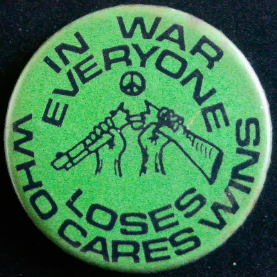 Rusted 1982 CND Badge