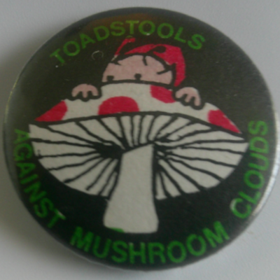 Rusted 1982 CND Badge