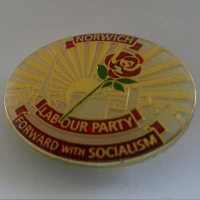 Rusted 1982 CND Badge