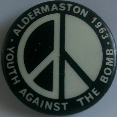 Rusted 1982 CND Badge