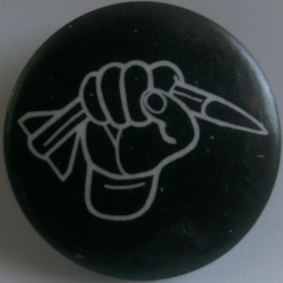 Rusted 1982 CND Badge