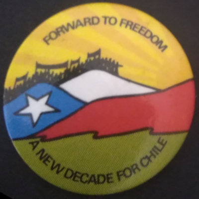 Rusted 1982 CND Badge