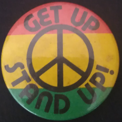 Rusted 1982 CND Badge