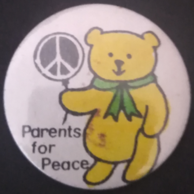 Rusted 1982 CND Badge