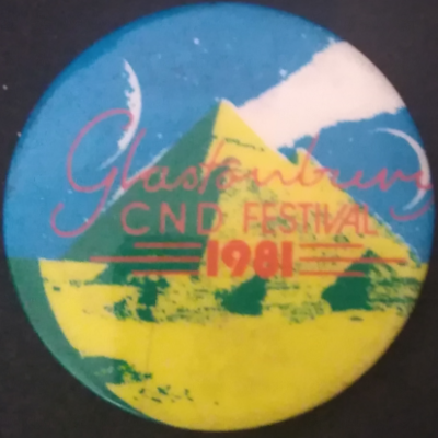 Rusted 1982 CND Badge