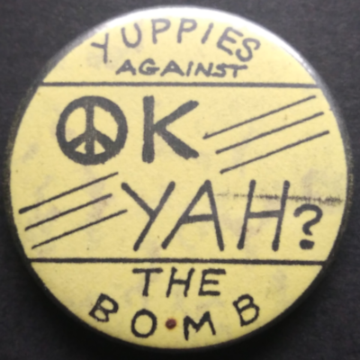 Rusted 1982 CND Badge