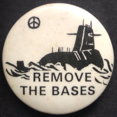 Rusted 1982 CND Badge