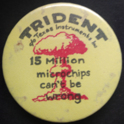 Rusted 1982 CND Badge