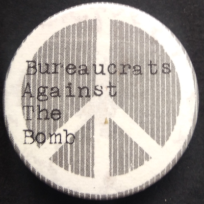Rusted 1982 CND Badge