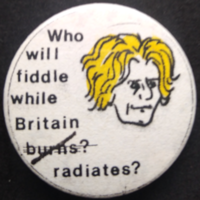 Rusted 1982 CND Badge