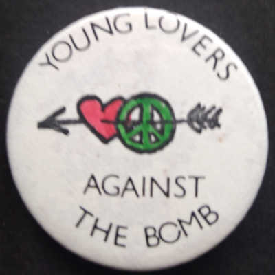 Rusted 1982 CND Badge