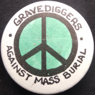 Rusted 1982 CND Badge