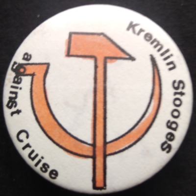 Rusted 1982 CND Badge