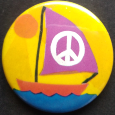 Rusted 1982 CND Badge