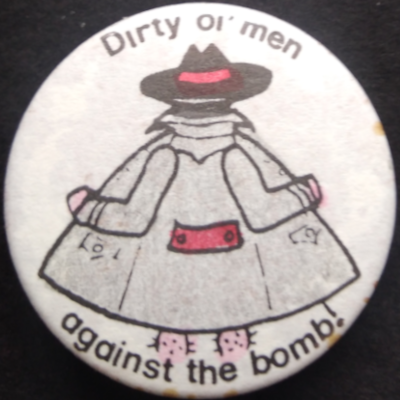 Rusted 1982 CND Badge