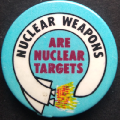 Rusted 1982 CND Badge