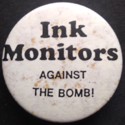 Rusted 1982 CND Badge