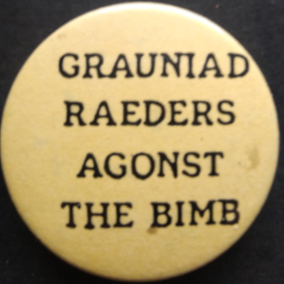 Rusted 1982 CND Badge