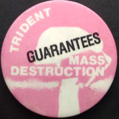 Rusted 1982 CND Badge