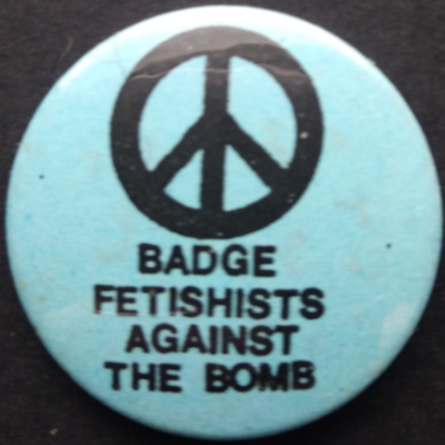 Rusted 1982 CND Badge