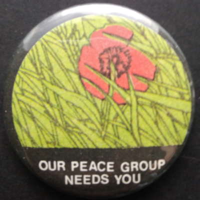 Rusted 1982 CND Badge