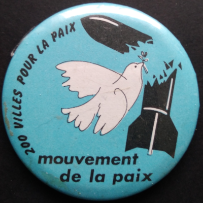 Rusted 1982 CND Badge