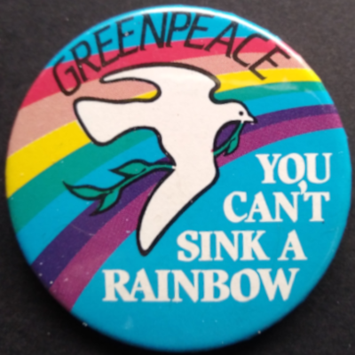 Rusted 1982 CND Badge