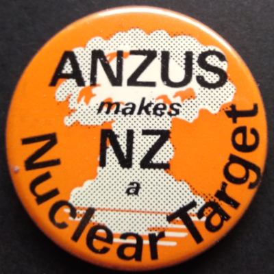 Rusted 1982 CND Badge
