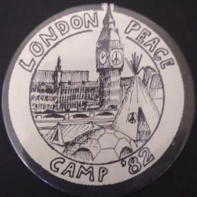 Rusted 1982 CND Badge