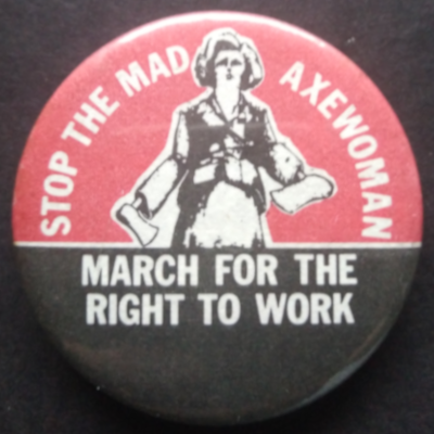Rusted 1982 CND Badge